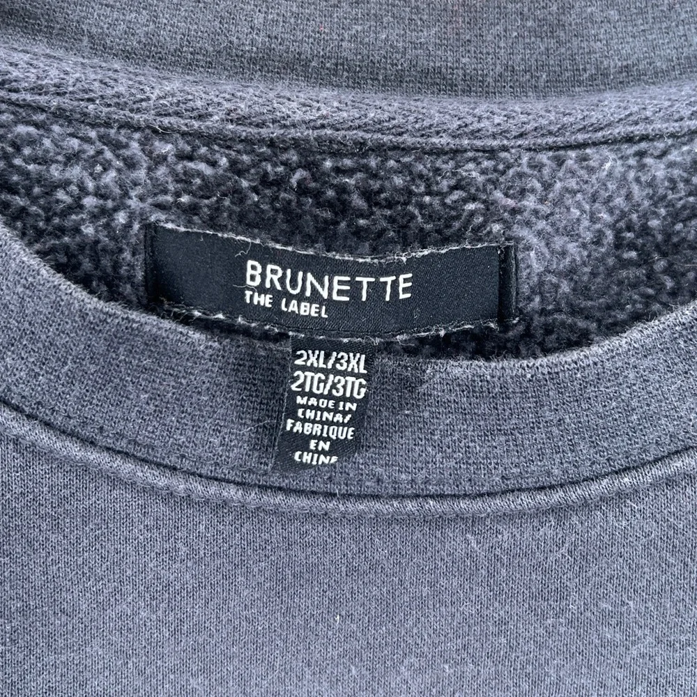 Brunette The Label Charcoal (Jet Black) Crewneck (2XL/3XL) - Picture 3 of 3
